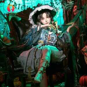 [SHEDOLL] Tanya(Jiang Xiao-TANG) 160cm | C-cup Gothic Witch · Blood-Stained Dress & Bandages · Poseable Joints | Halloween Succubus Doll